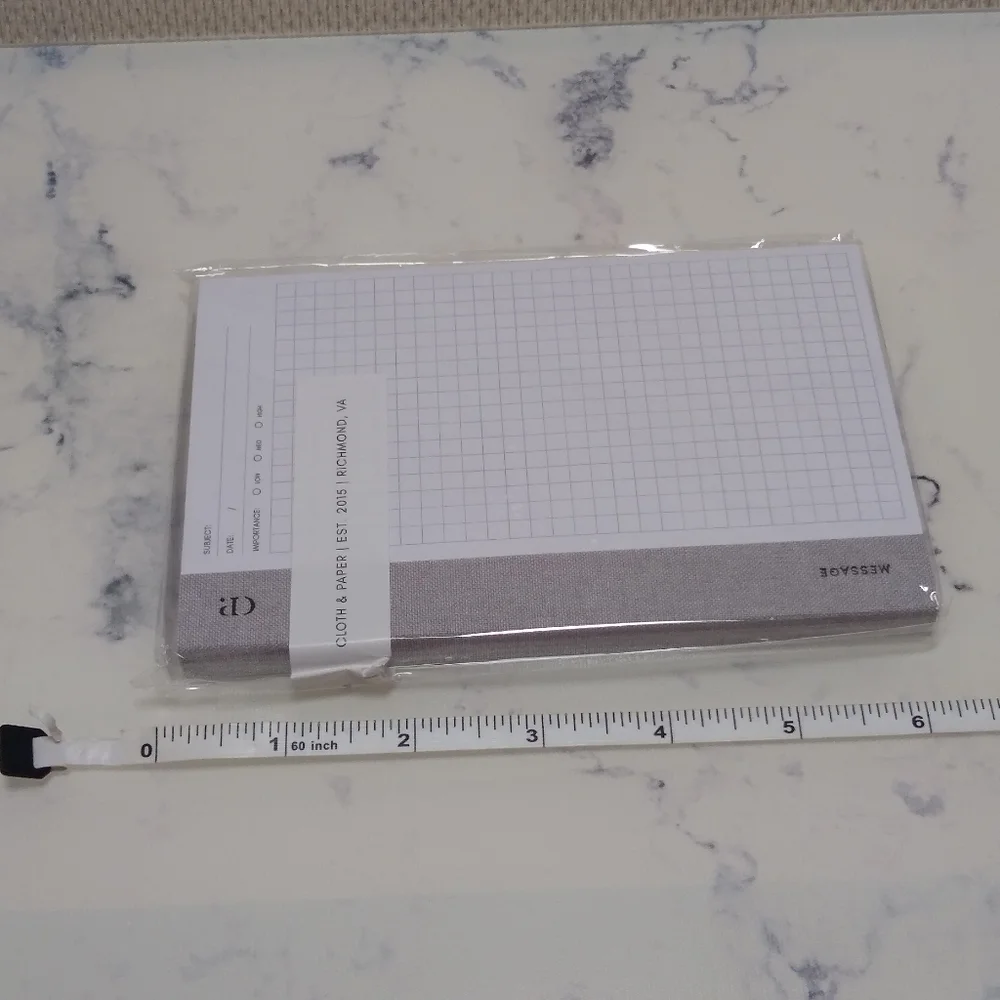 Cloth and Paper Left Bound Message Notepad CP Petite